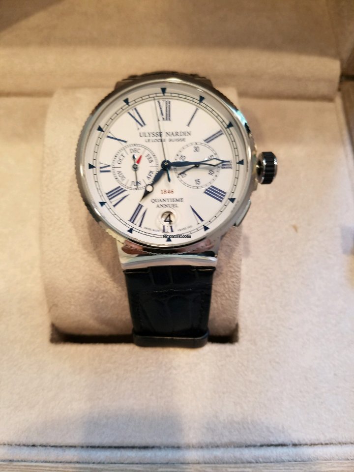 IMG_9081 Ulysse Nardin Marine Chronograph Mens watch Unisex Automatic Steel 1533-150 e0 Replica 5
