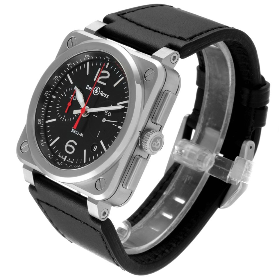 IMG_9081 Bell & Ross BR 03-94 Chronographe Mens watch Unisex Automatic Steel BR0394-BLC-ST SCA Replica 5