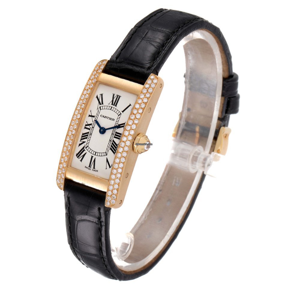 IMG_9081 Cartier Tank Americaine Womens watch Quartz Yellow gold WB701251 Replica 5