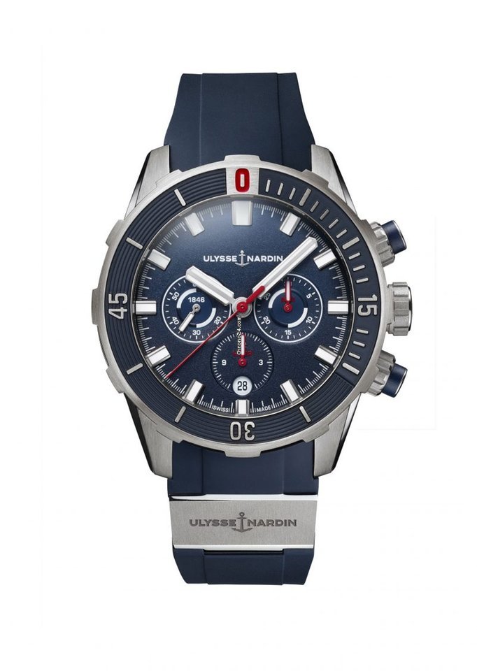 IMG_9081 Ulysse Nardin Diver Chronograph Mens watch Unisex Automatic Titanium 1503-170-3 93 Replica 5