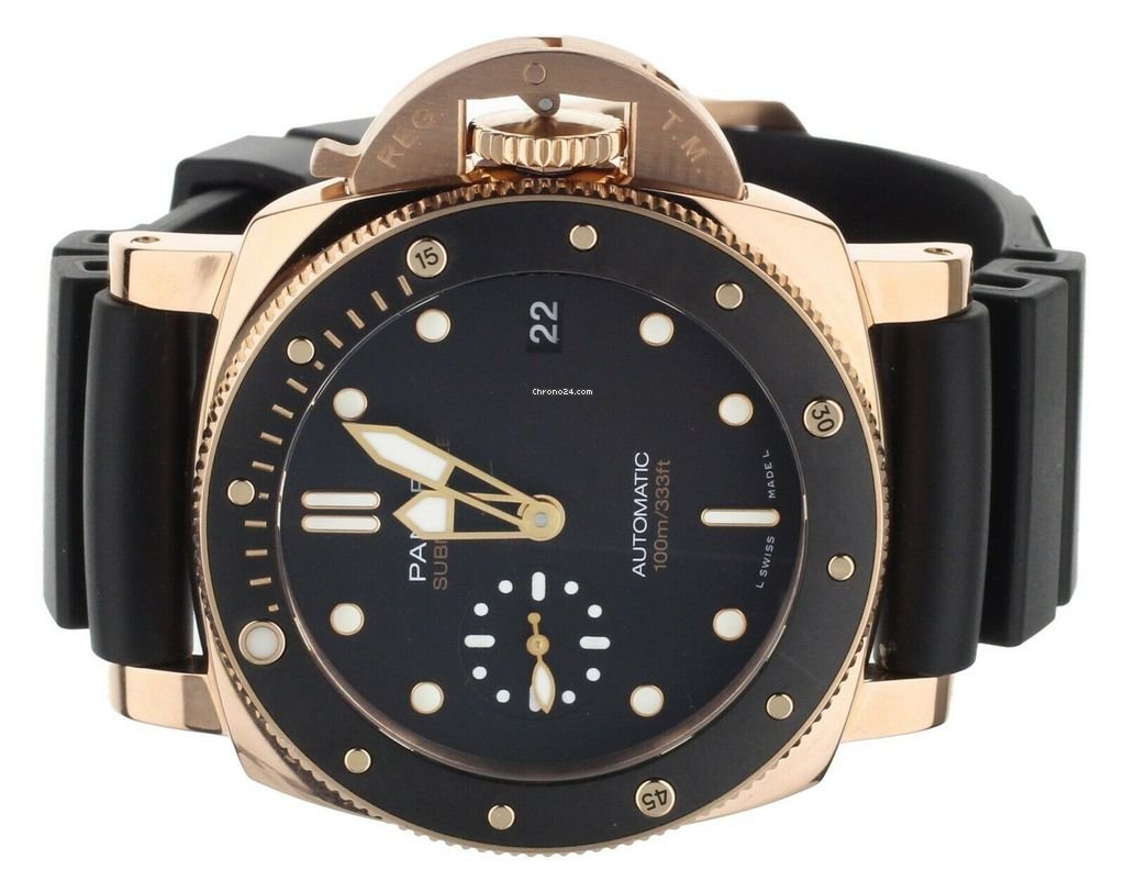 IMG_9081 Panerai Mens watch Unisex Automatic Rose gold PAM974 Replica 5