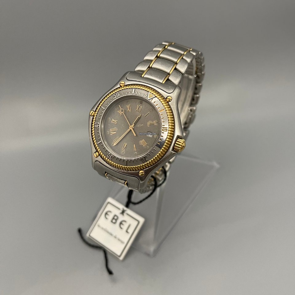 IMG_9081 Ebel Discovery Mens watch Unisex Gold Steel 183913 Replica 5