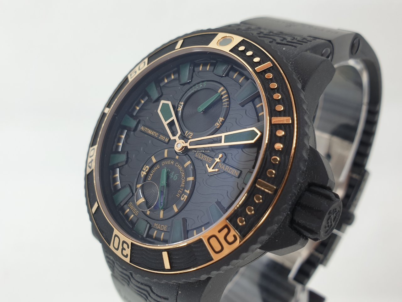 IMG_9081 Ulysse Nardin Diver Black Sea Mens watch Unisex Automatic Steel 263-92LE-3C 928 Replica 5