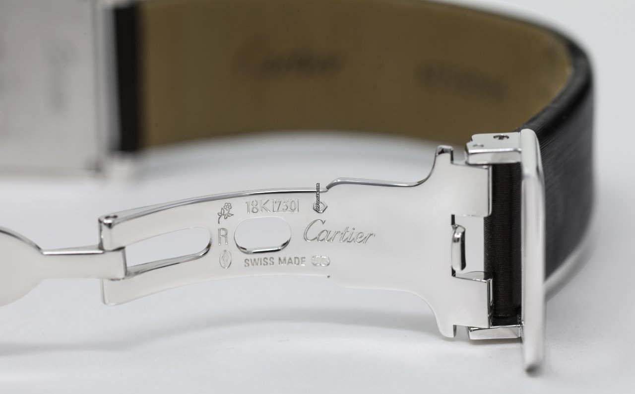 IMG_9081 Cartier Tank Francaise Womens watch Quartz White gold Cartier 2517 Replica 5
