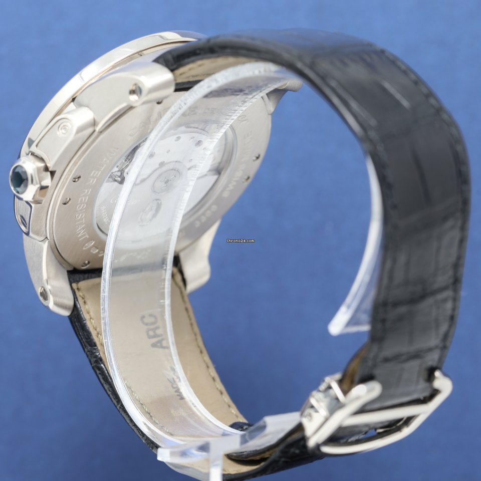 IMG_9081 Cartier Calibre de Cartier Mens watch Unisex Automatic White gold W7100030 Replica 5