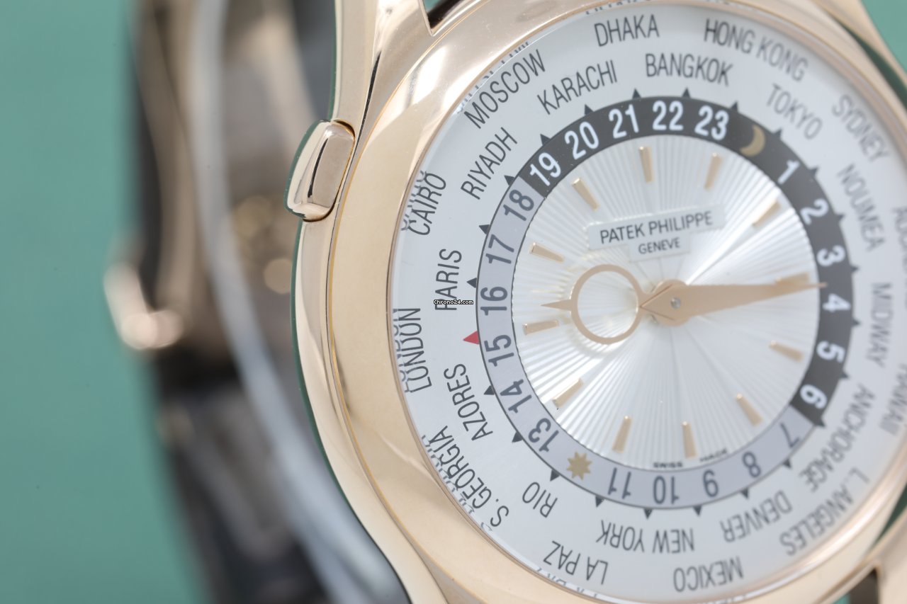 IMG_9081 Patek Philippe World Time Mens watch Unisex Automatic Rose gold 5130 Replica 5