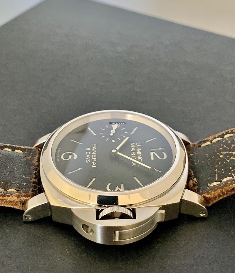 IMG_9081 Panerai Luminor Marina 8 Days Manual winding Steel PAM 510 Replica 5