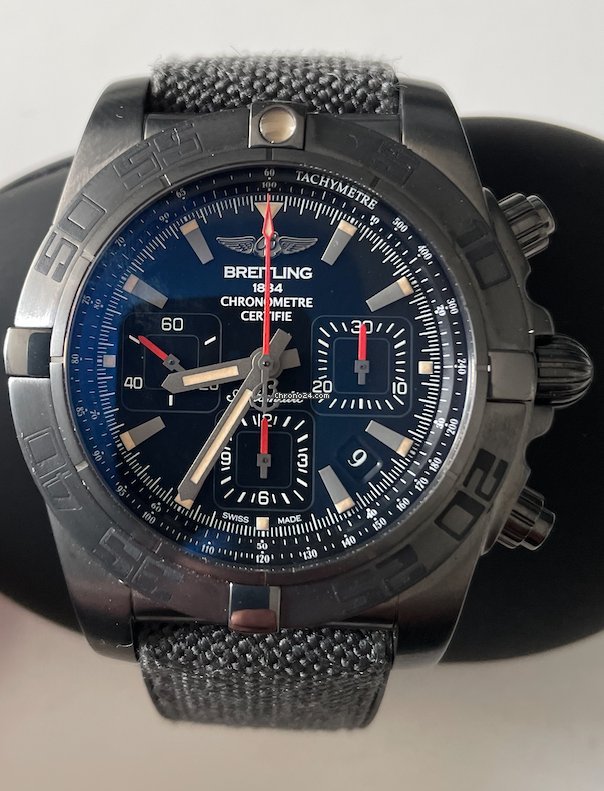IMG_9081 Breitling Chronomat 44 Blacksteel Mens watch Unisex Automatic Steel MB0111C3 BE35 253S Replica 5