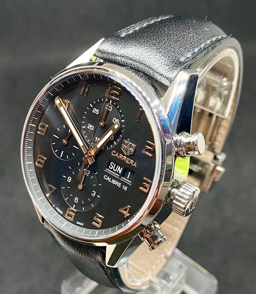IMG_9081 TAG Heuer Carrera Calibre 16 Mens watch Unisex Steel CV2A1AB Replica 5