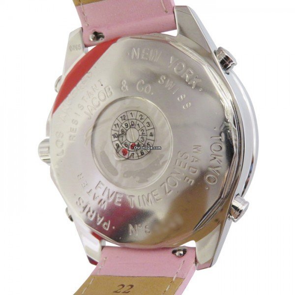 IMG_9081 Jacob & Co. Five Time Zone Quartz Steel JC-132SS Replica 5