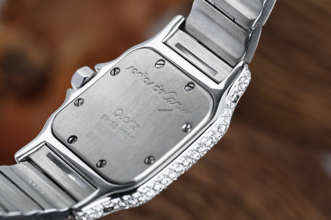 IMG_9081 Cartier Santos Galbee Womens watch Quartz Steel W20012C4 Replica 5