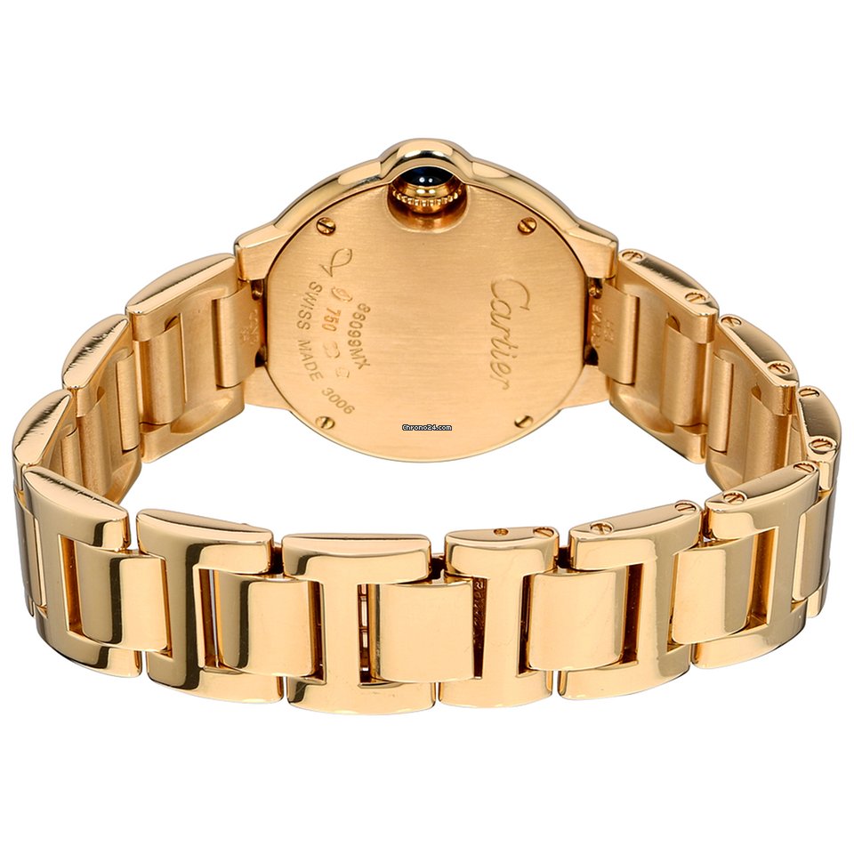 Cartier Ballon Bleu 28mm Womens watch Quartz Yellow gold WE900151 Replica 5