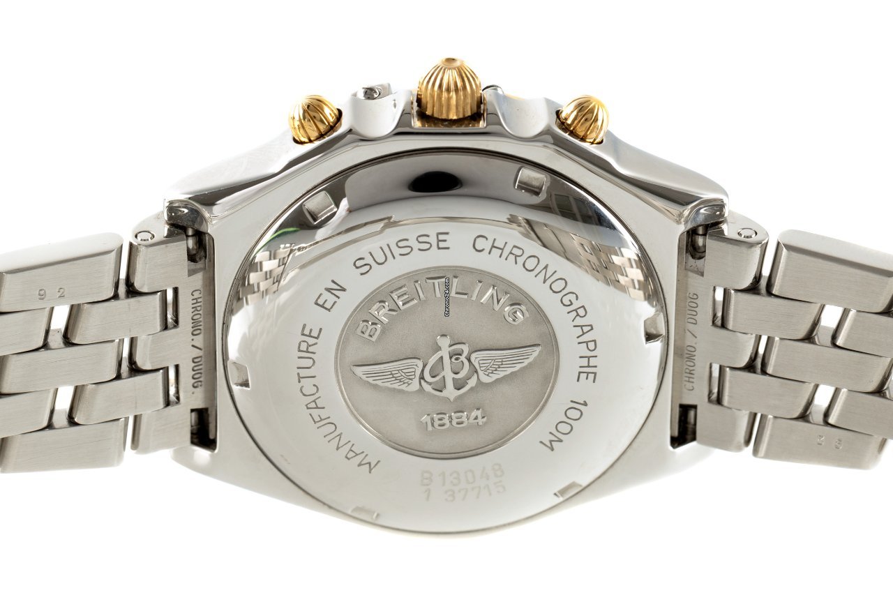 IMG_9081 Breitling Chronomat Mens watch Unisex Automatic Gold Steel B13048 Replica 5