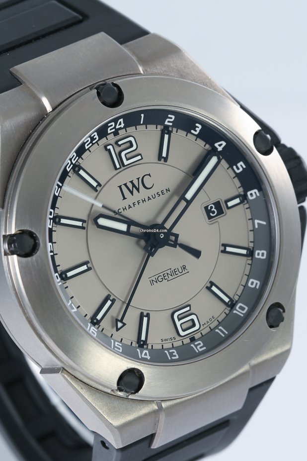 IWC Ingenieur Dual Time Mens watch Unisex Automatic Titanium IW3264-03 Replica 5