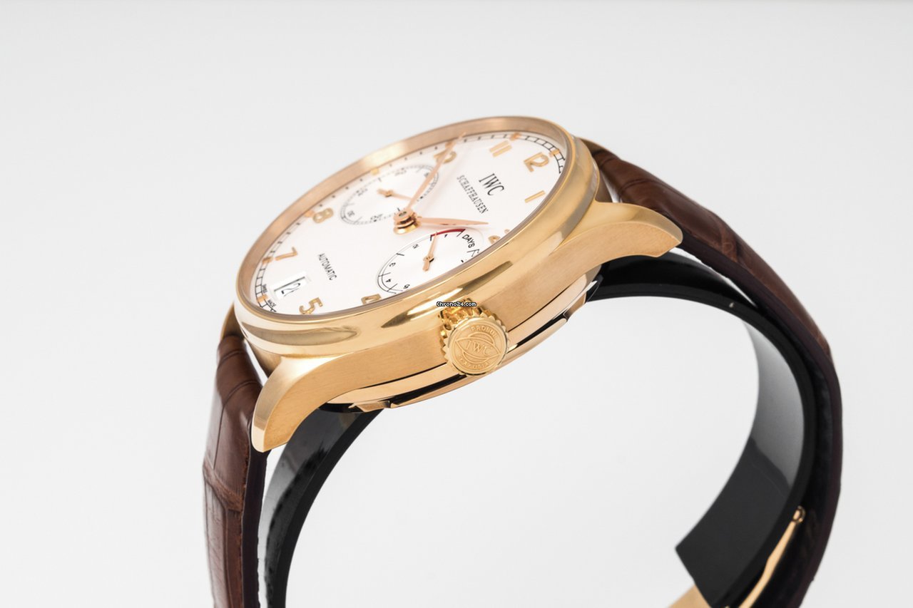 IWC Portuguese Automatic Mens watch Unisex Automatic Rose gold IW 500101 Replica 5