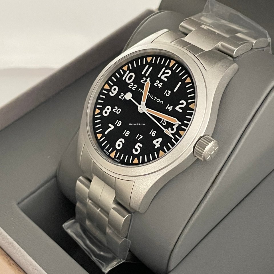 IMG_9081 Hamilton Khaki Field Mens watch Unisex Manual winding Steel H69529133 Replica 5