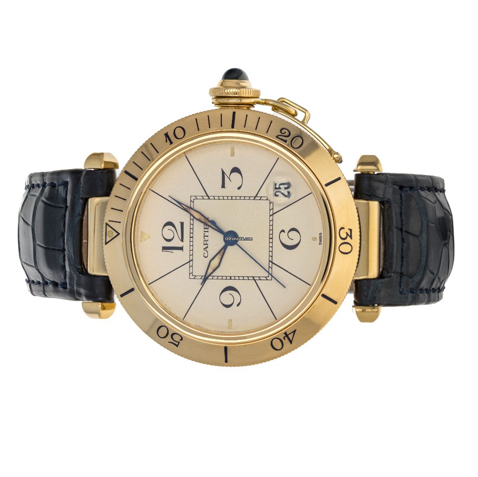 IMG_9081 Cartier Pasha Mens watch Unisex Automatic Yellow gold 1020 Replica 5