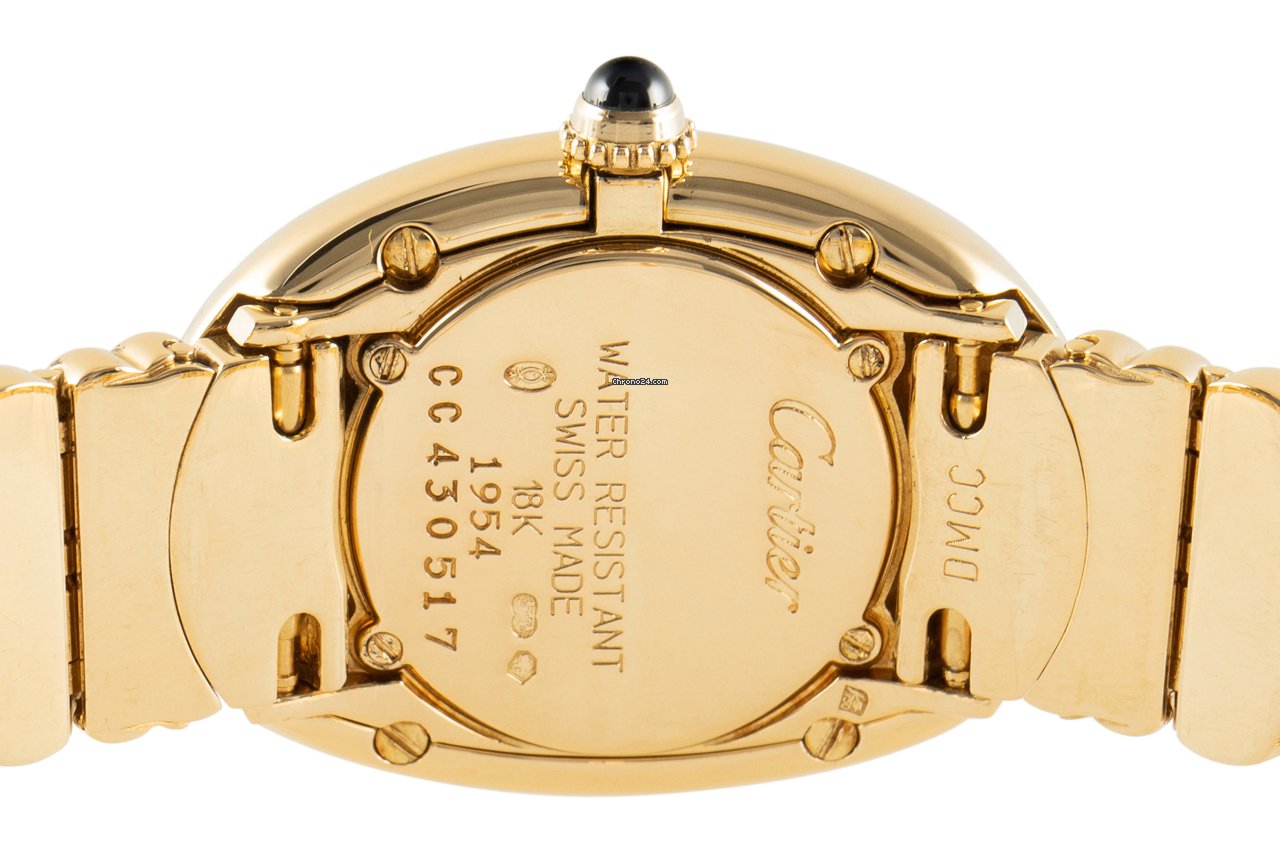 IMG_9081 Cartier Baignoire Womens watch Quartz Yellow gold 1954 Replica 5