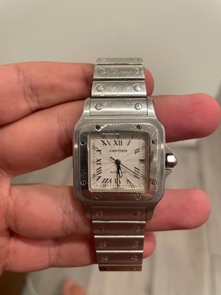IMG_9081 Cartier Santos Galbee Mens watch Unisex Automatic Steel W20055D6 Replica 5