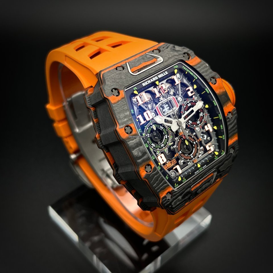 IMG_9081 Richard Mille RM 011 Mens watch Unisex Automatic Carbon RM 11-03 McLaren Replica 5