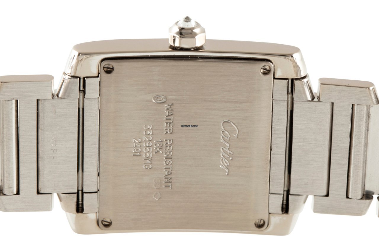 Cartier Tank Francaise Womens watch Quartz White gold 2491 Replica 5
