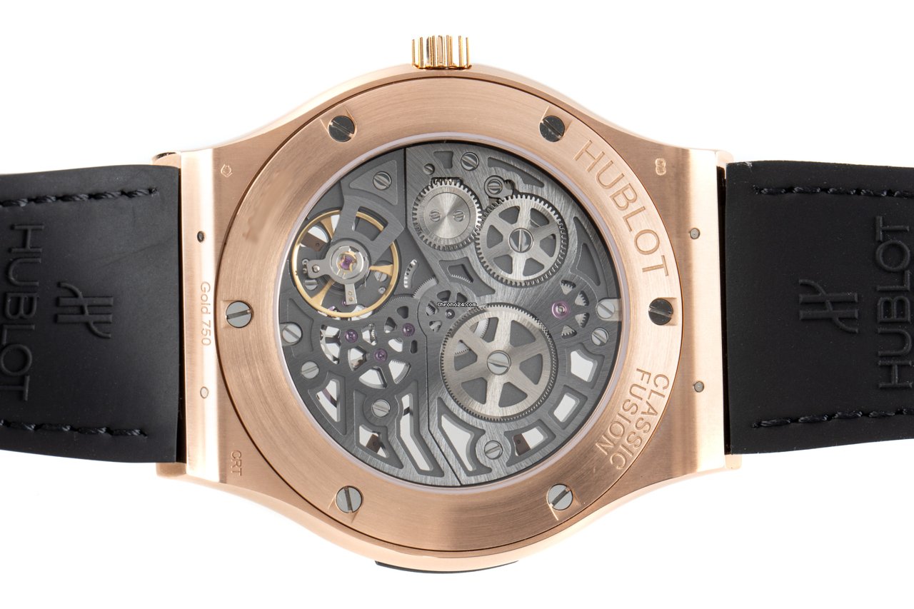 IMG_9081 Hublot Classic Fusion Ultra-Thin Mens watch Unisex Manual winding Yellow gold 515.OX.0180.LR Replica 5