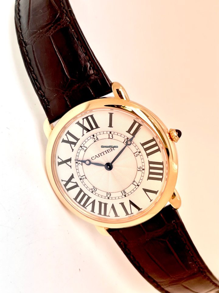 IMG_9081 Cartier Ronde Louis Cartier Mens watch Unisex Manual winding Rose gold W6801004 Replica 5
