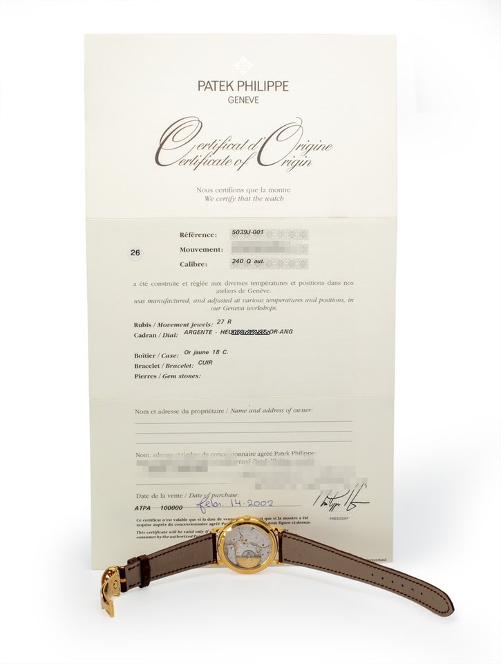 IMG_9081 Patek Philippe Mens watch Unisex Automatic Yellow gold 5039J Replica 5