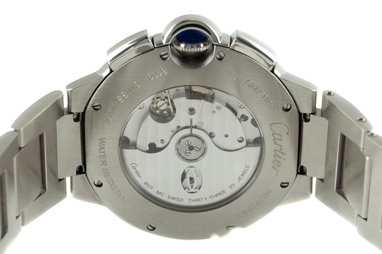 IMG_9081 Cartier Ballon Bleu Mens watch Unisex Automatic Steel 3109 Replica 5