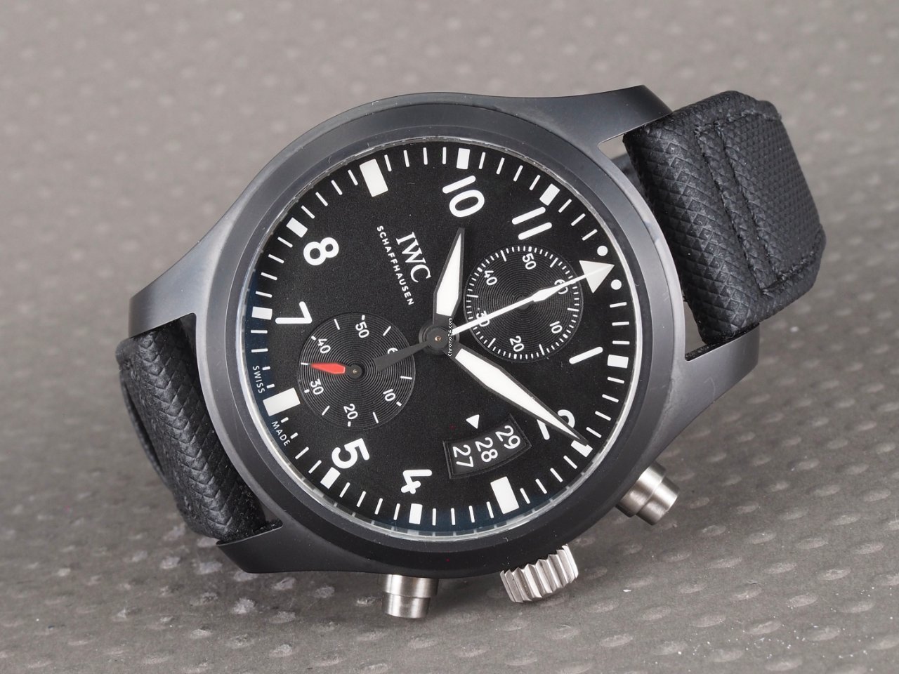 IMG_9081 IWC Pilot Chronograph Top Gun Mens watch Unisex Automatic Ceramic IW388007 Replica 5