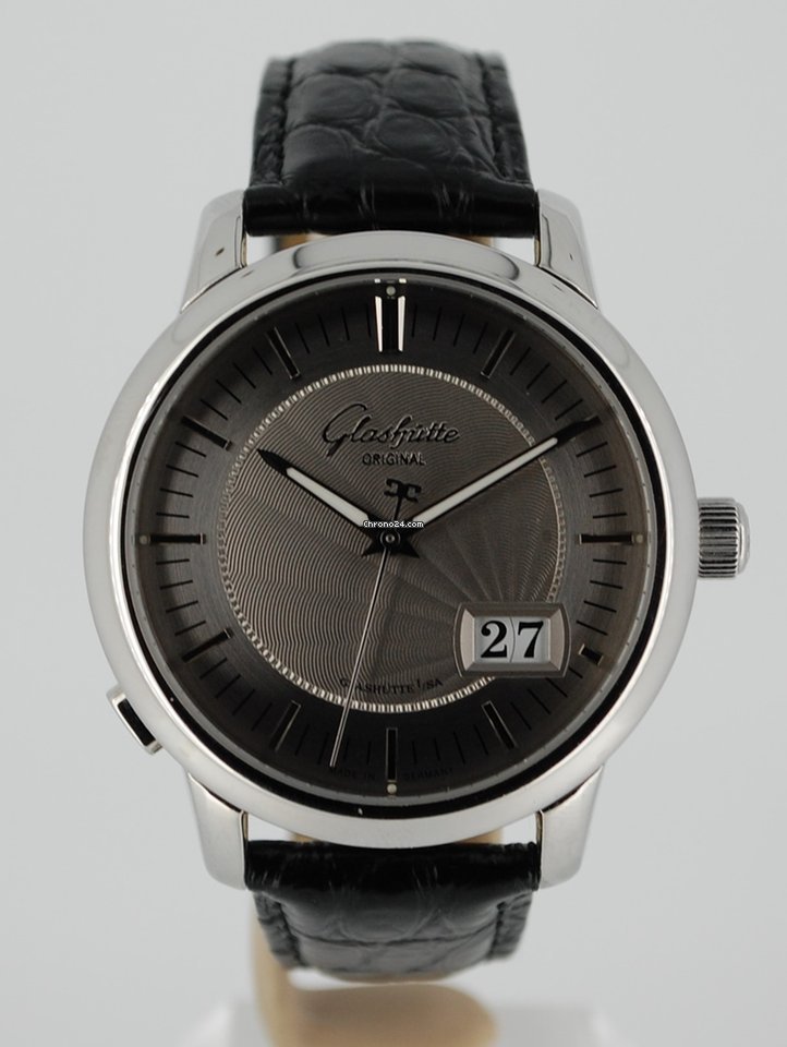 IMG_9081 Glashutte Original Senator Panorama Date Mens watch Unisex Automatic Steel 100-03-03-02-04 Replica 5