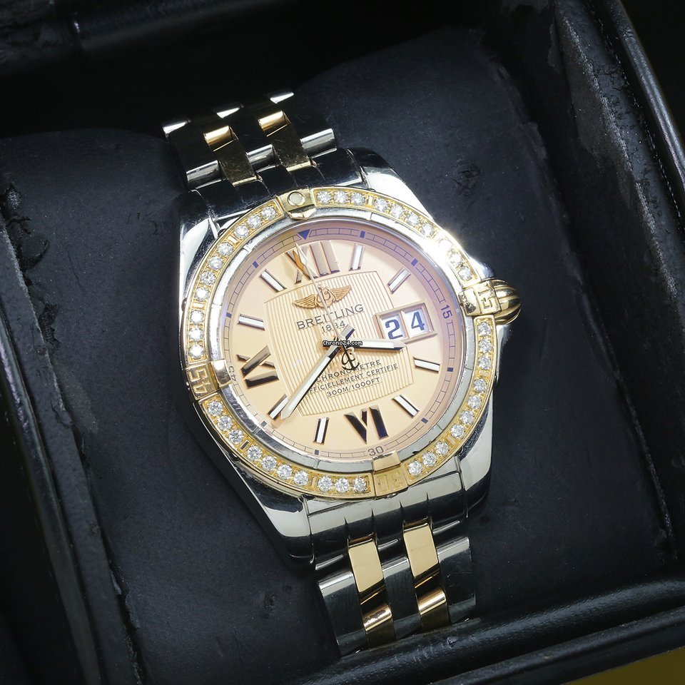 Breitling Galactic 41 Mens watch Unisex Automatic Gold Steel C49350 Replica 5