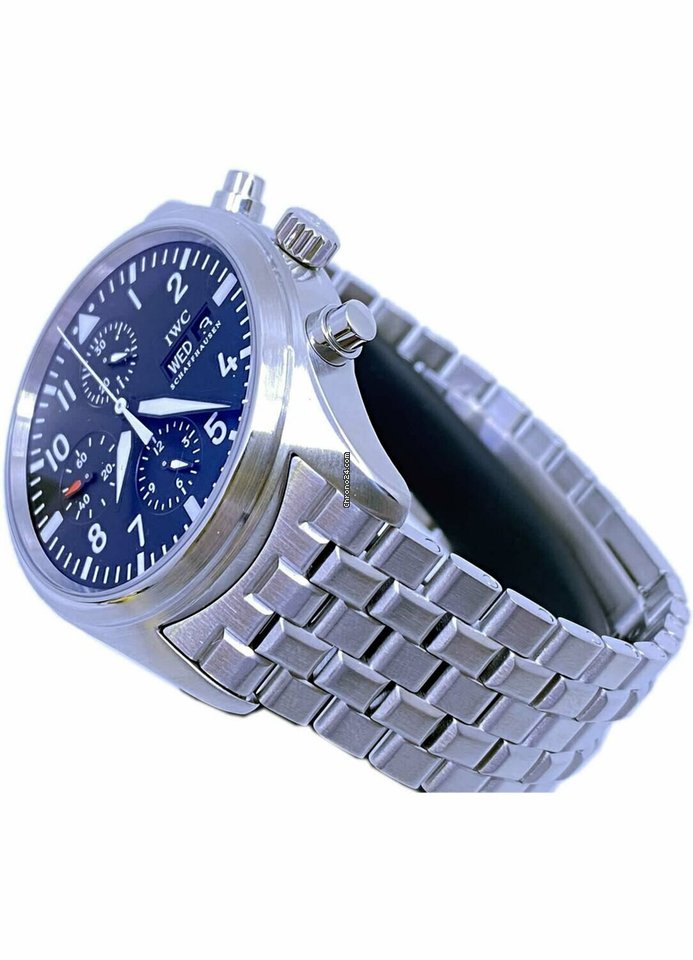 IMG_9081 IWC Pilot Chronograph Mens watch Unisex Automatic Steel IW3717.04 Replica 5