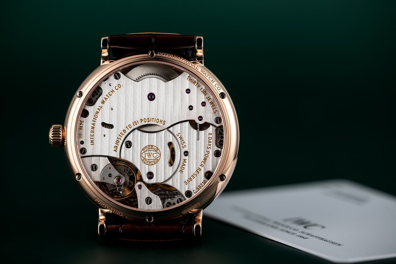 IWC Portofino Hand-Wound Manual winding Rose gold IW510104 Replica 5