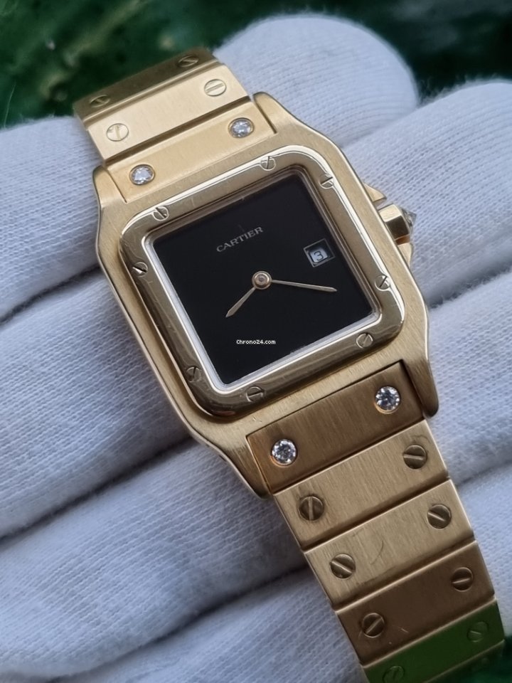 IMG_9081 Cartier Santos Mens watch Unisex Automatic Yellow gold 2960 Replica 5