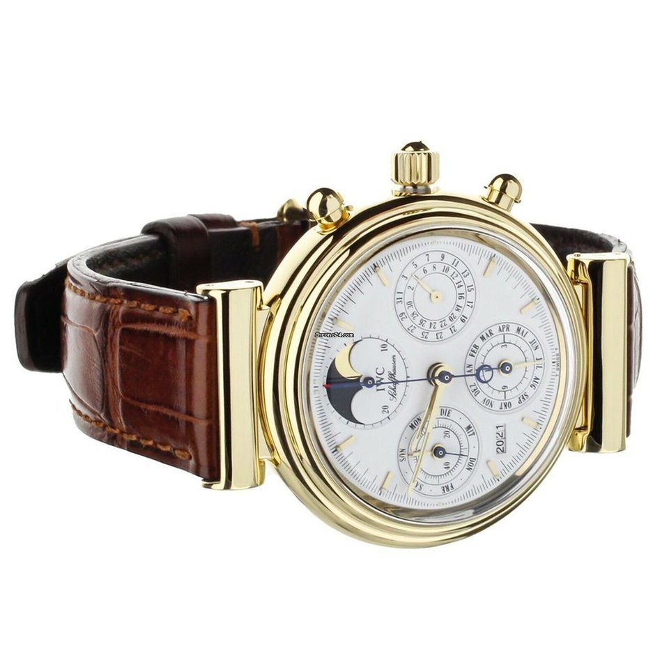 IMG_9081 IWC Da Vinci Perpetual Calendar Mens watch Unisex Automatic Rose gold 3751 Replica 5