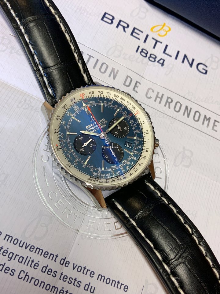 Breitling Navitimer 1 B01 Chronograph 43 Mens watch Unisex Automatic Steel AB0121211C1P1 Replica 5