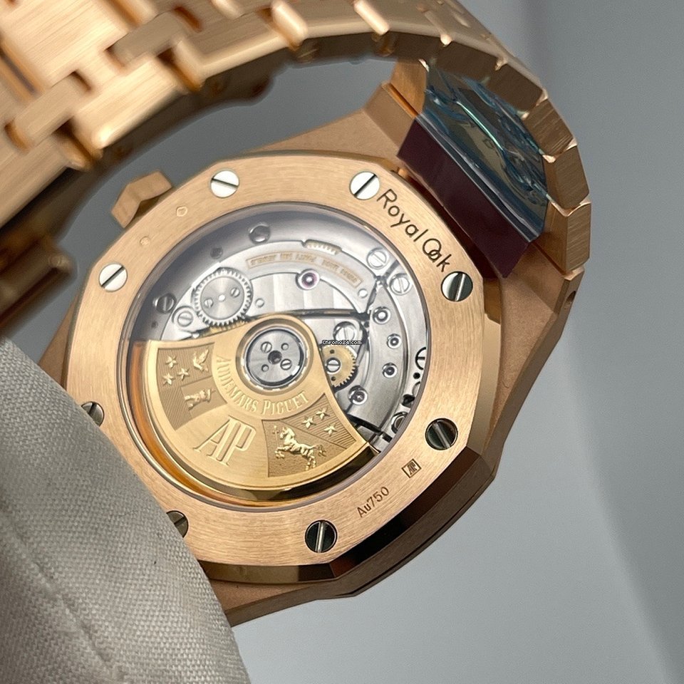 IMG_9081 Audemars Piguet Royal Oak Lady Womens watch Automatic Rose gold 15451OR.ZZ.1256OR.03 Replica 5