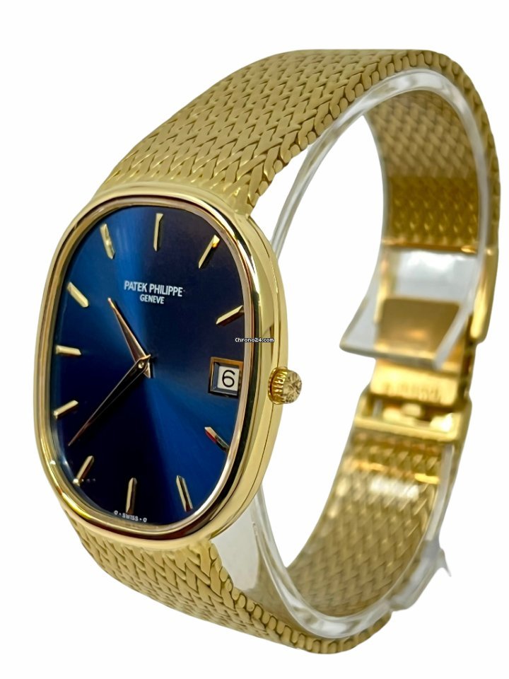 IMG_9081 Patek Philippe Golden Ellipse Mens watch Unisex Automatic Yellow gold 3605 Replica 5