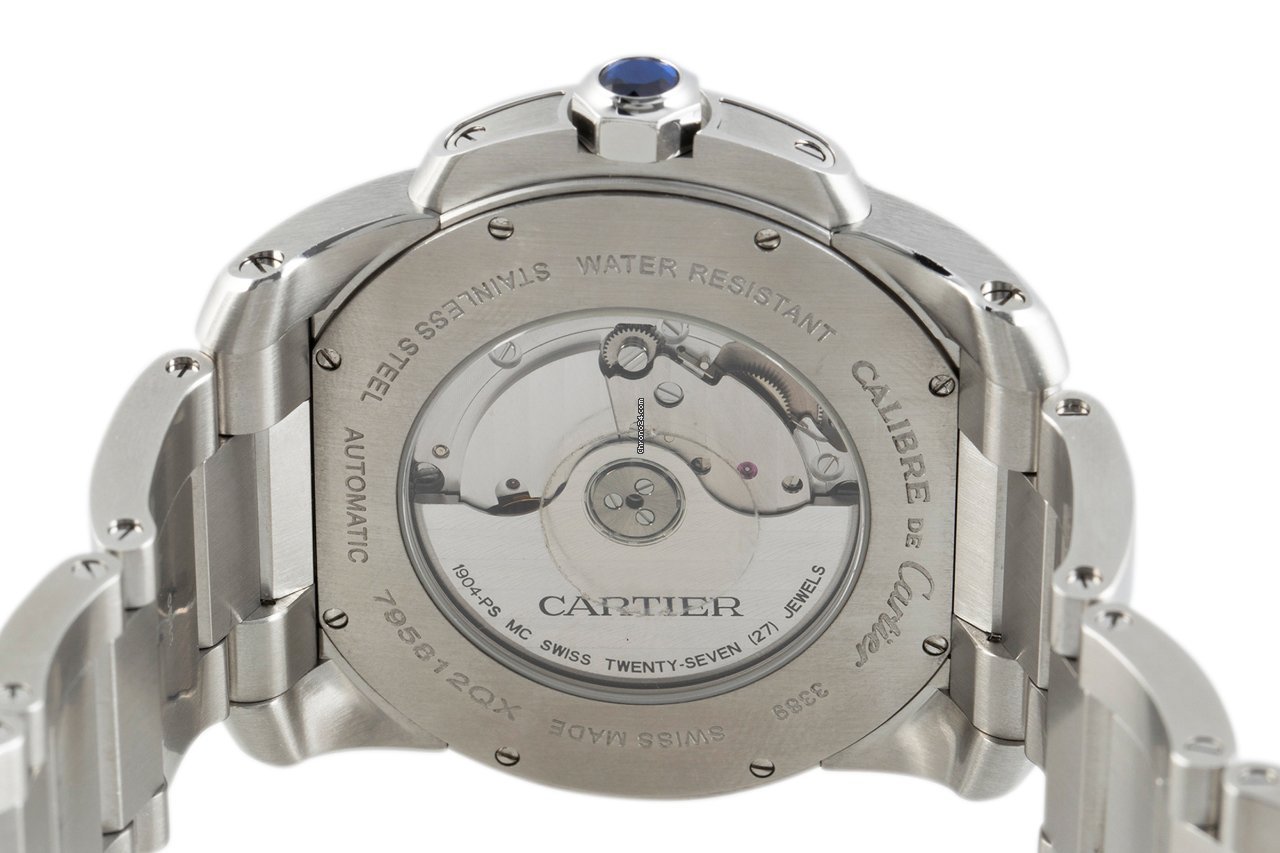 IMG_9081 Cartier Calibre de Cartier Mens watch Unisex Automatic Steel 3389 Replica 5
