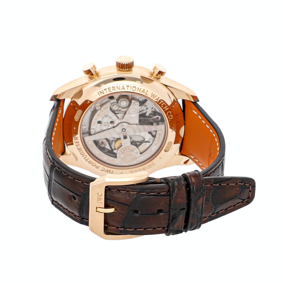 IMG_9081 IWC Portuguese Chronograph Mens watch Unisex Automatic Rose gold IW3904-02 Replica 5