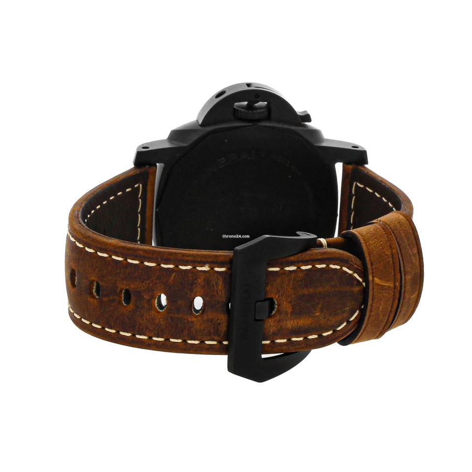 IMG_9081 Panerai Luminor 1950 3 Days GMT Automatic Mens watch Unisex Automatic Ceramic PAM01441 Replica 5