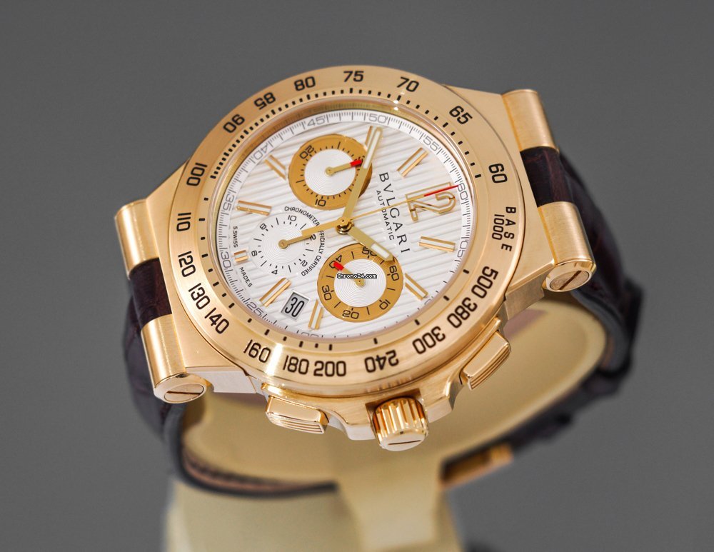 IMG_9081 Bulgari Diagono Mens watch Unisex Automatic Yellow gold DP42GCH Replica 5