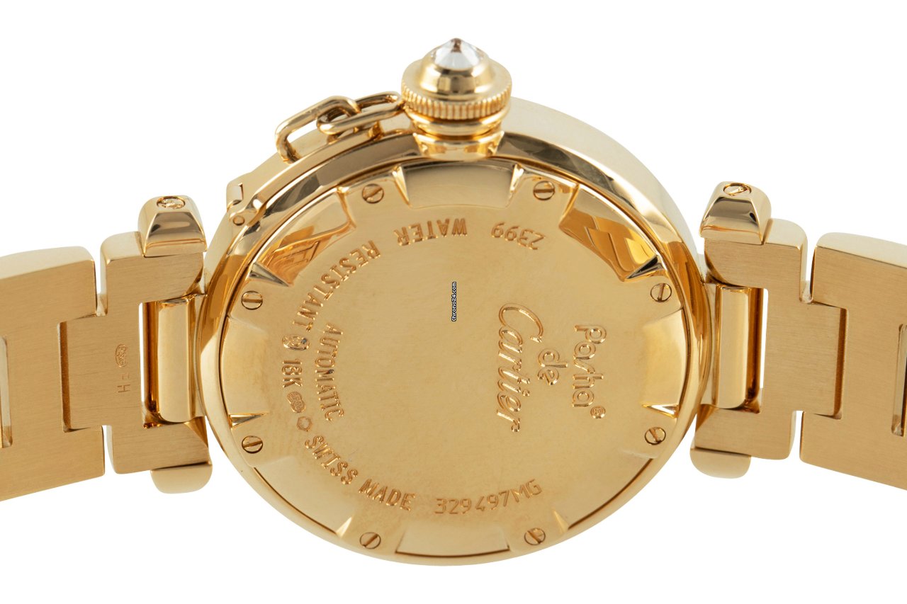 IMG_9081 Cartier Pasha Womens watch Automatic Yellow gold 2399 Replica 5