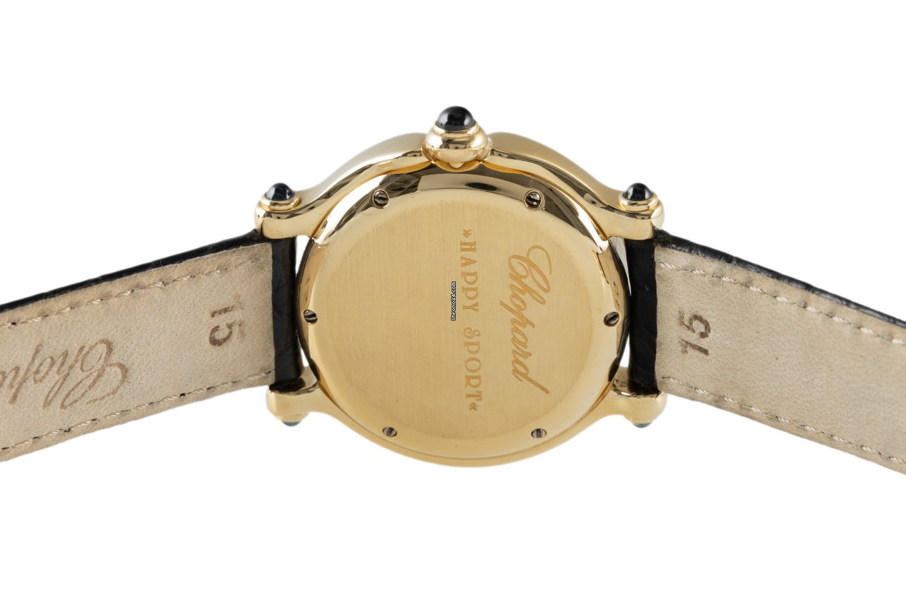 IMG_9081 Chopard Happy Sport Womens watch Quartz Yellow gold 27 6137.23 Replica 5