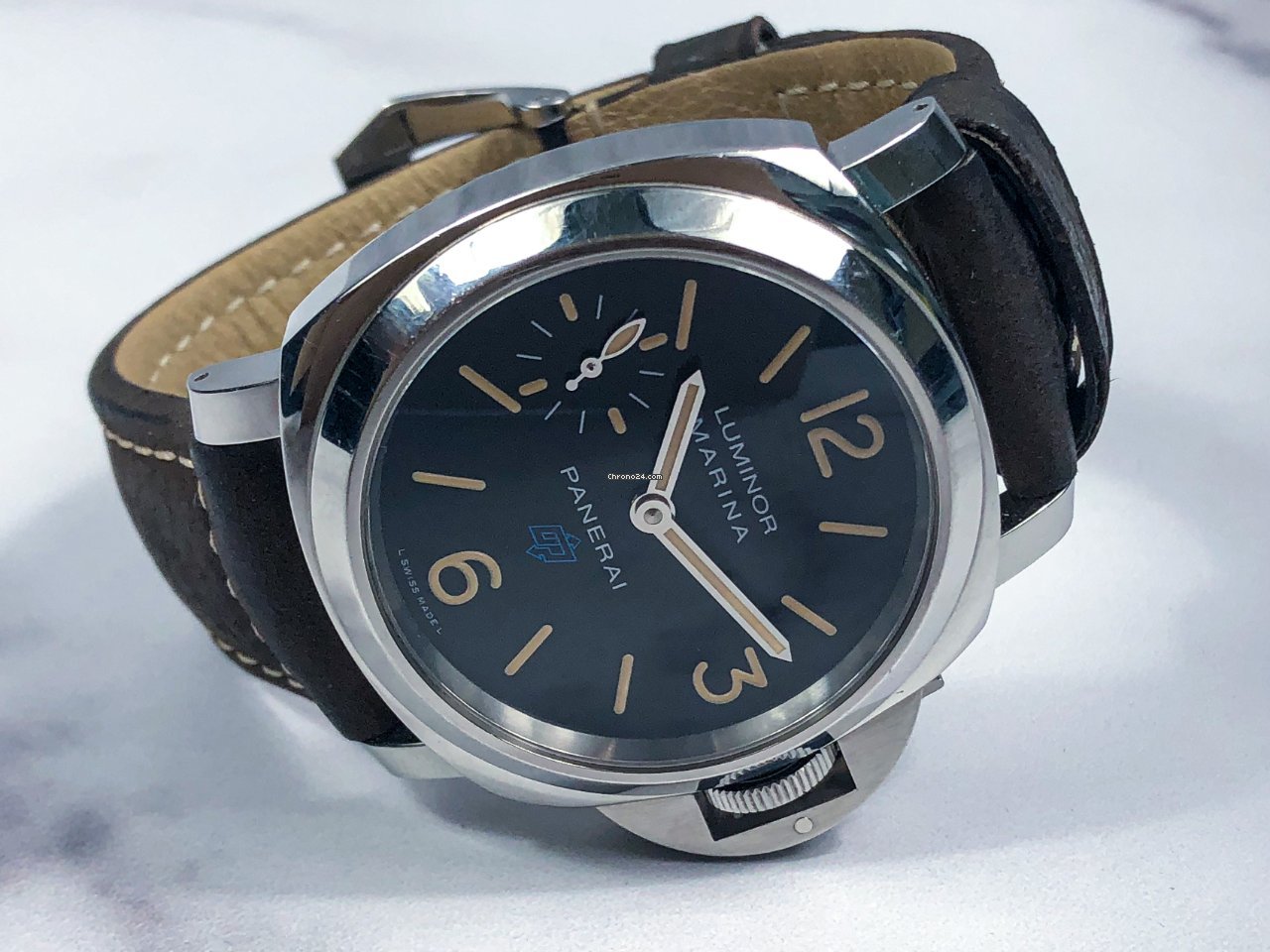 IMG_9081 Panerai Luminor Marina Mens watch Unisex Manual winding Steel PAM 00631 Replica 5