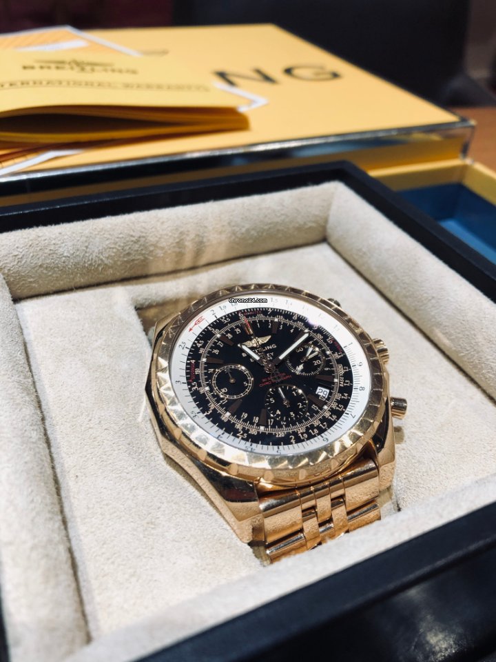 IMG_9081 Breitling Bentley Motors Mens watch Unisex Automatic Rose gold H25363 Replica 5