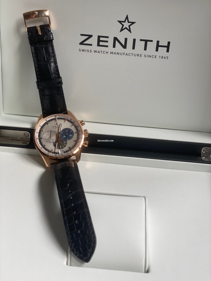 IMG_9081 Zenith El Primero Chronomaster Mens watch Unisex Automatic Rose gold 18.2043.400 69.C494 Replica 5