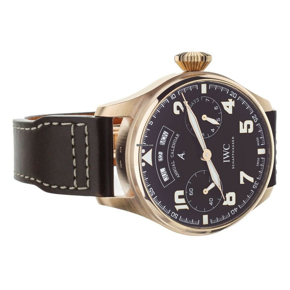 IMG_9081 IWC Big Pilot Mens watch Unisex Automatic Rose gold IW502706 Replica 5