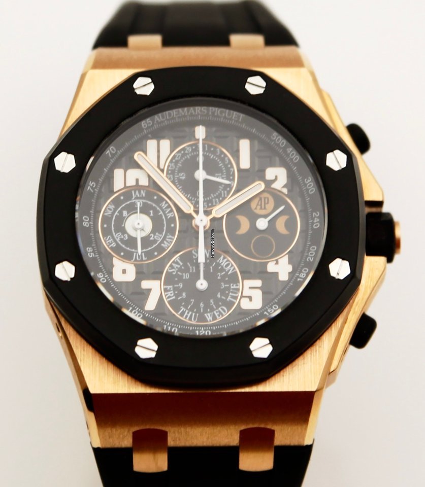 IMG_9081 Audemars Piguet Royal Oak Offshore Mens watch Unisex Automatic Rose gold 26262OK.00.D002CA.01 Replica 5